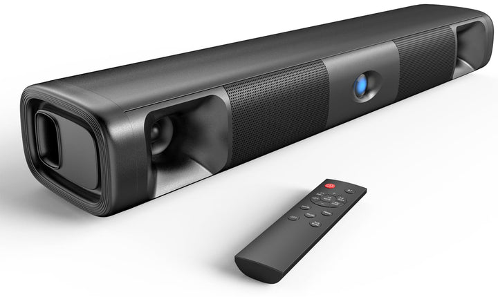Saiyin front view showing slim profile and balanced speakers for better TV sound