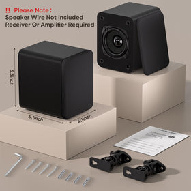 Saiyin included hardware: wall brackets and anti-vibration pads for stable, low-resonance mounting