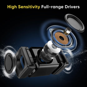 Saiyin passive-radiator-bass delivers deep tones while maintaining waterproof performance.