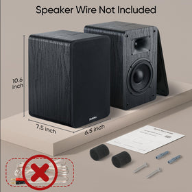 Saiyin passive speakers wiring-setup emphasizing requirement of an amplifier or receiver