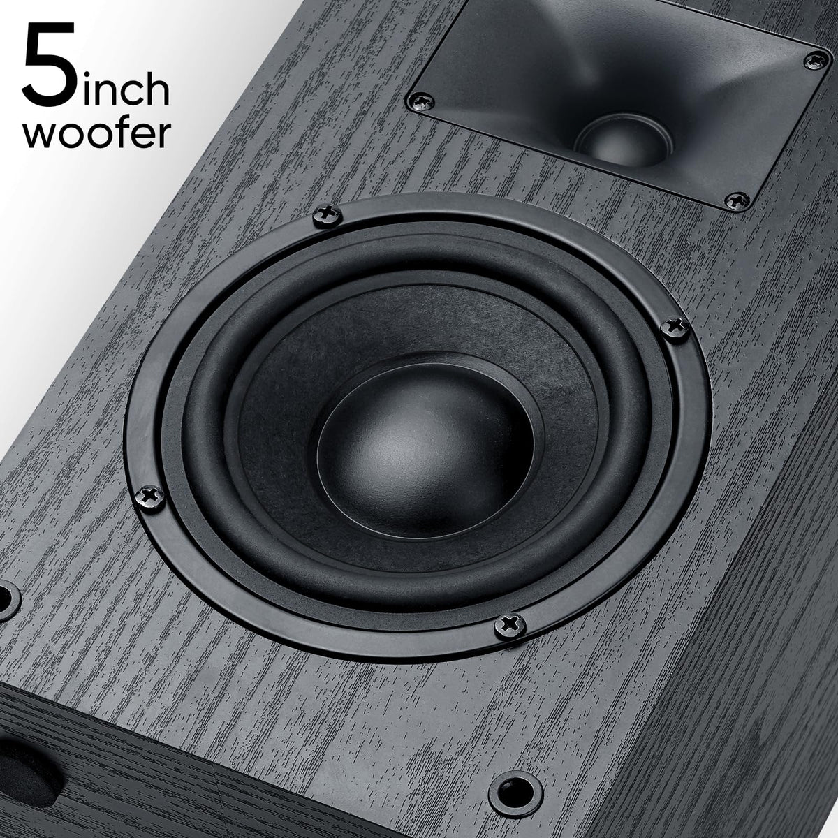 Saiyin passive speakers woofer and tweeter balance delivering punchy bass and clear highs