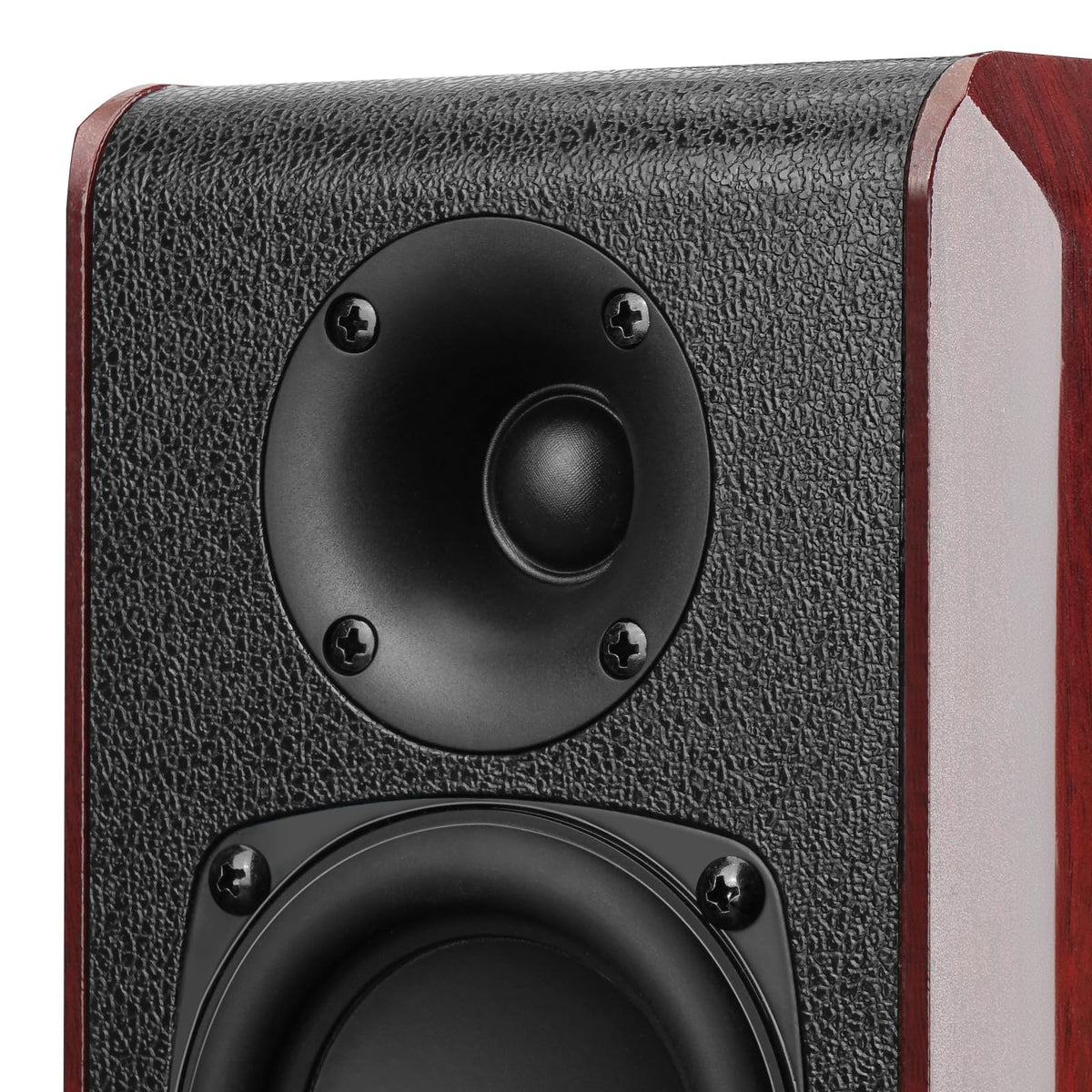 Saiyin speakers on a desk by monitor for immersive PC audio
