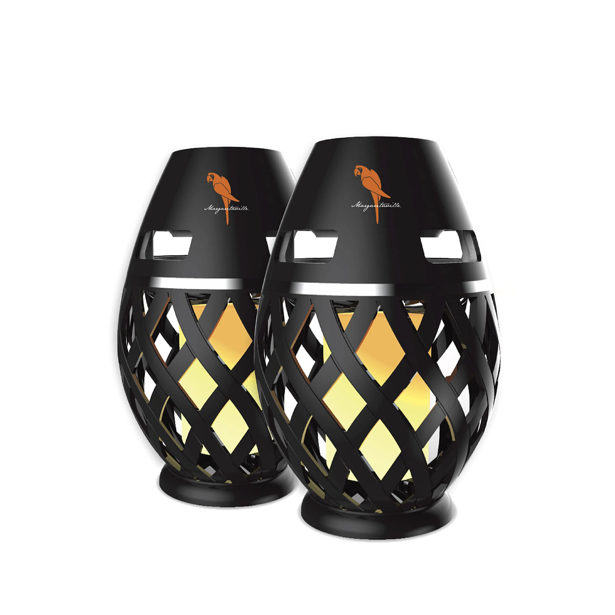 Sakar Margaritaville tiki torch main image showing waterproof Bluetooth speaker with ambient lighting.