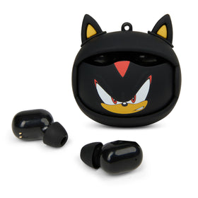 Sakar Sonic earbuds in case offering on-the-go charging and quick access.