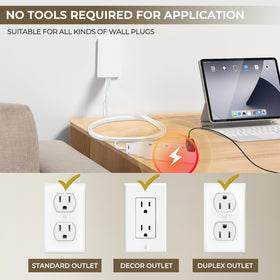 SakerPlus baby-proof outlet covers keep surfaces safe for kids and pets.