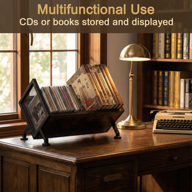 Salajory DVD storage rack multifunction use for CDs, DVDs, Blu-rays, and books