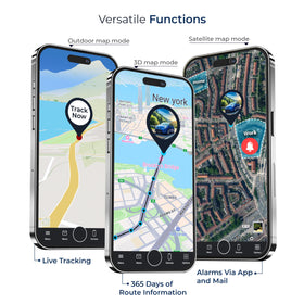 Salind GPS app route history screen displaying trip playback and mileage