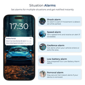 Salind 11 GPS Tracker can be managed from Android and iOS apps for real-time control.