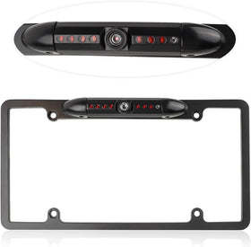 Salior license plate camera front view for easy installation on US plates.