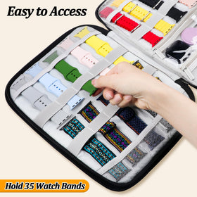 Sambois daisy with pins, cables and earbuds organized neatly inside