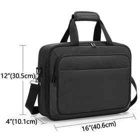 samdew case open with accessories and A4 paper demonstrating organized storage capacity