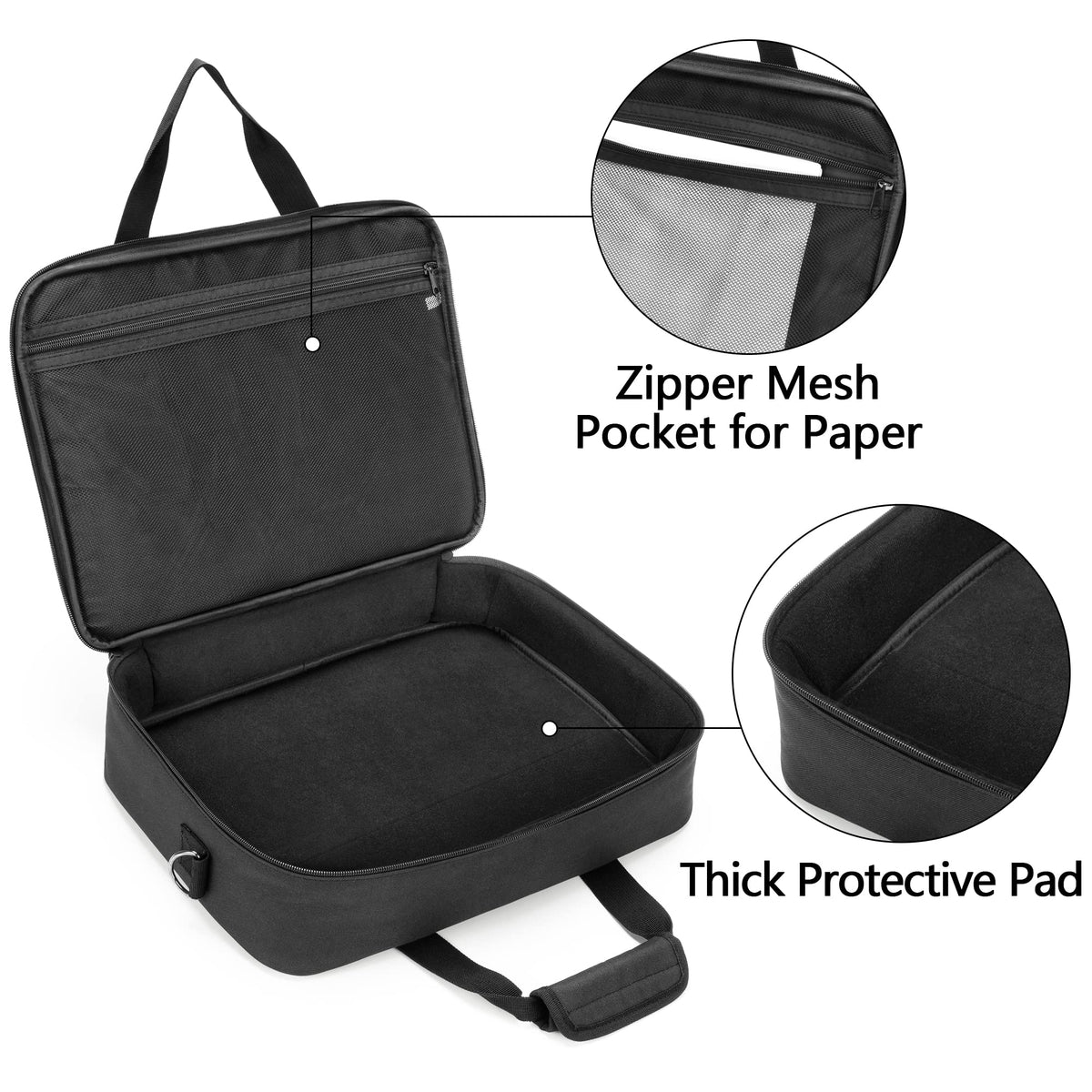 samdew padded laptop sleeve holding a 14-inch laptop and protecting device during transit