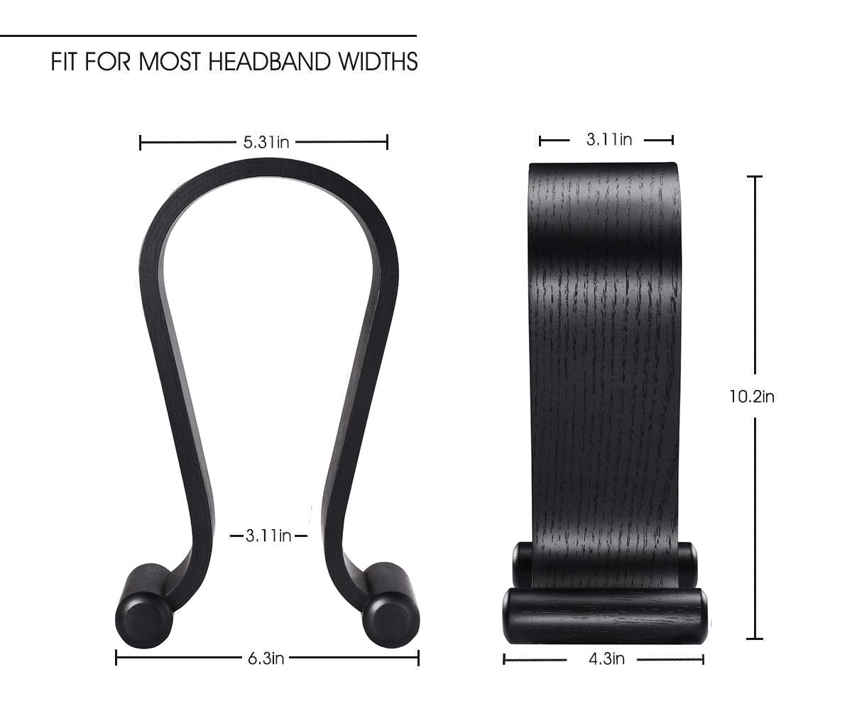 SAMDI Omega-design headphone stand, sleek silhouette for desk decor.