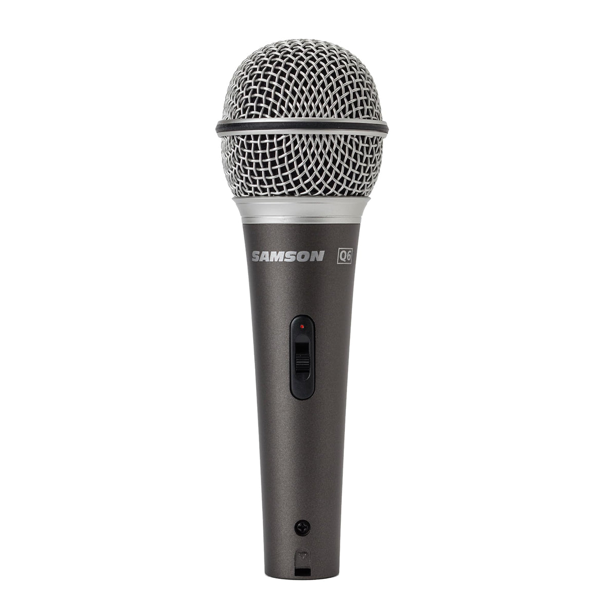 SAMSON Q6 front view showing microphone body and capsule, durable build benefits