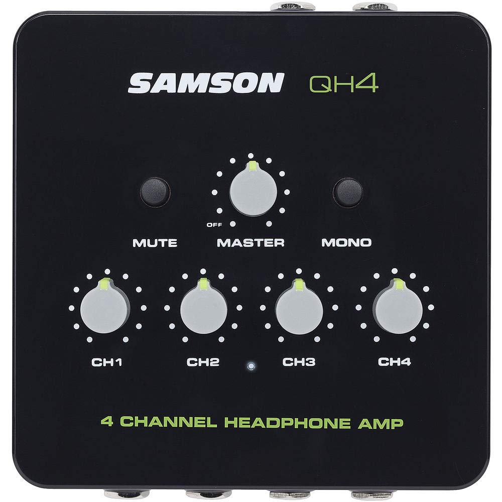 Samson QH4 close-up of inputs and knobs highlighting robust connectors and easy adjustments