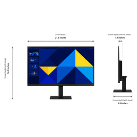 Samsung 24 Essential Monitor connectivity ports simplify plugging devices directly.