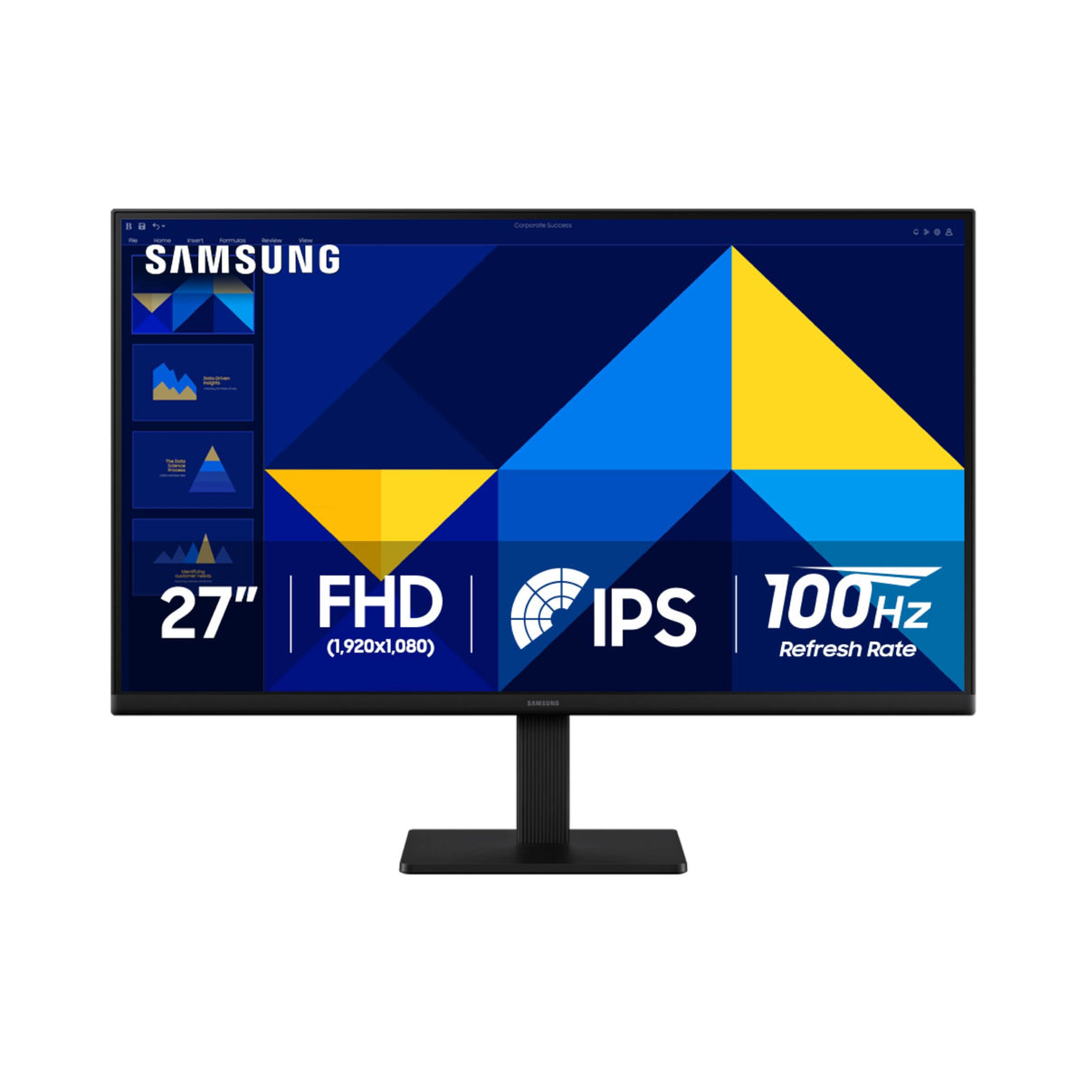 Samsung 27-inch IPS monitor with vibrant colors from any angle.