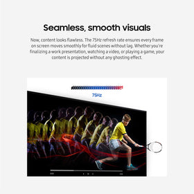 Samsung 32-inch 75Hz refresh rate delivers fluid motion for presentations and media.