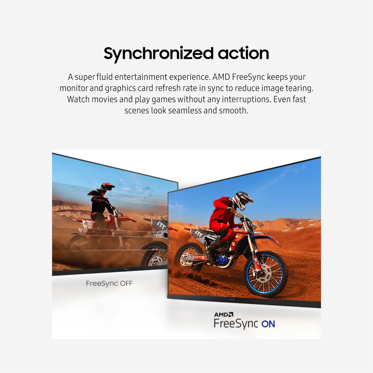 Samsung 32-inch HDMI and DisplayPort inputs simplify connecting peripherals.