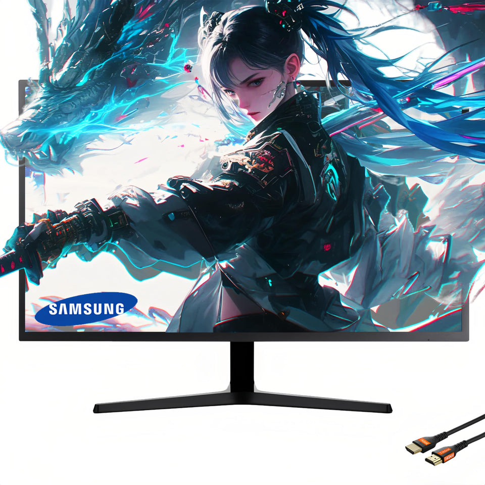 Samsung 32-Inch 4K UHD monitor front view shows clear detail for multitasking.