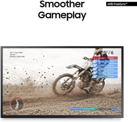 Samsung 32-Inch 4K UHD monitor gaming setup with smooth FreeSync performance.