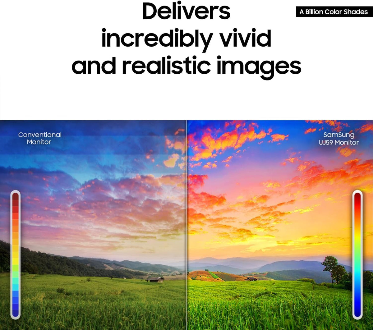 Samsung 32-Inch 4K UHD monitor graphics workstation with vibrant color accuracy.