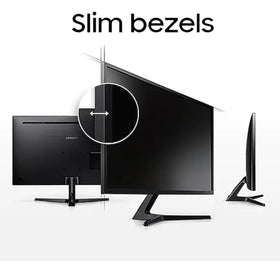 Samsung 32-Inch 4K UHD monitor HDMI and DisplayPort inputs for flexible connectivity.