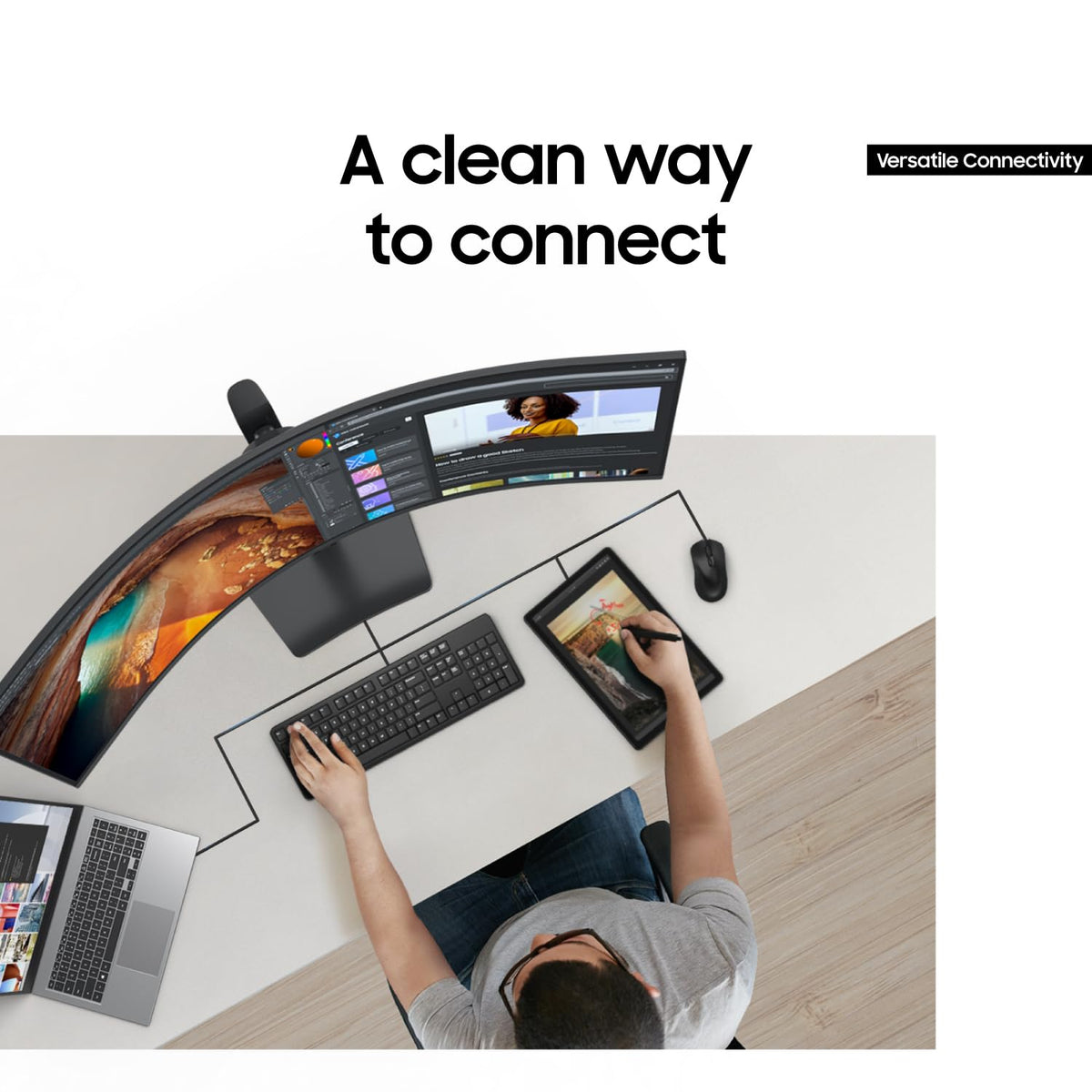 Samsung 49inch 120Hz action demonstrating smooth scrolling and responsiveness