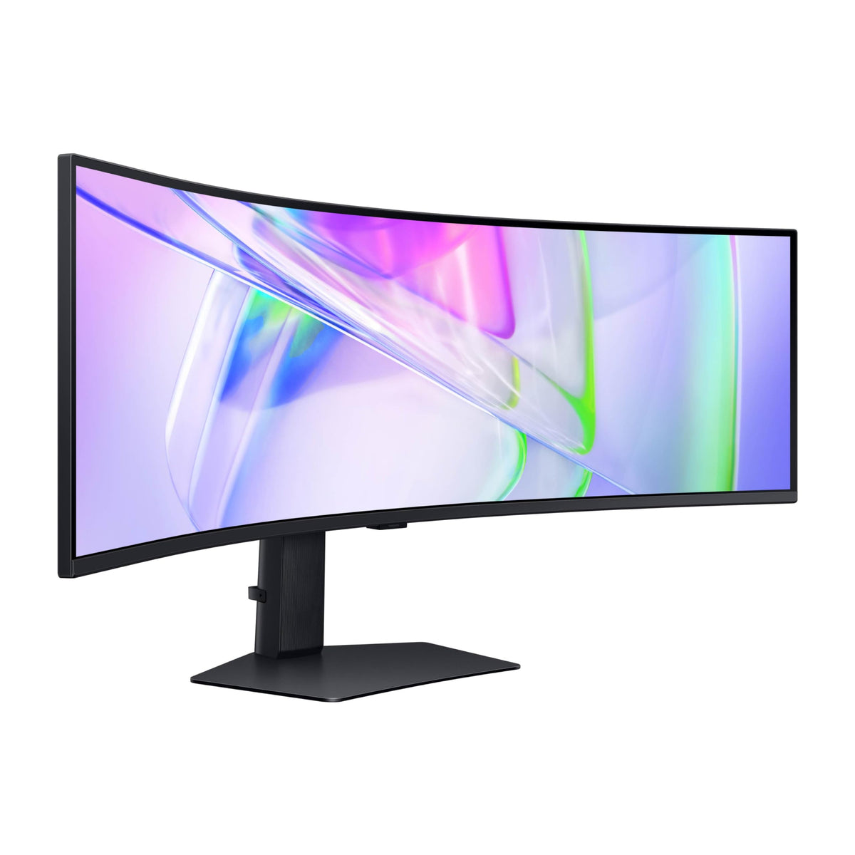 Samsung 49inch ultrawide curved monitor in a curved setup for immersive viewing