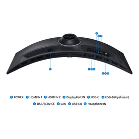 Samsung 49inch height-adjustable stand supporting personalized comfort