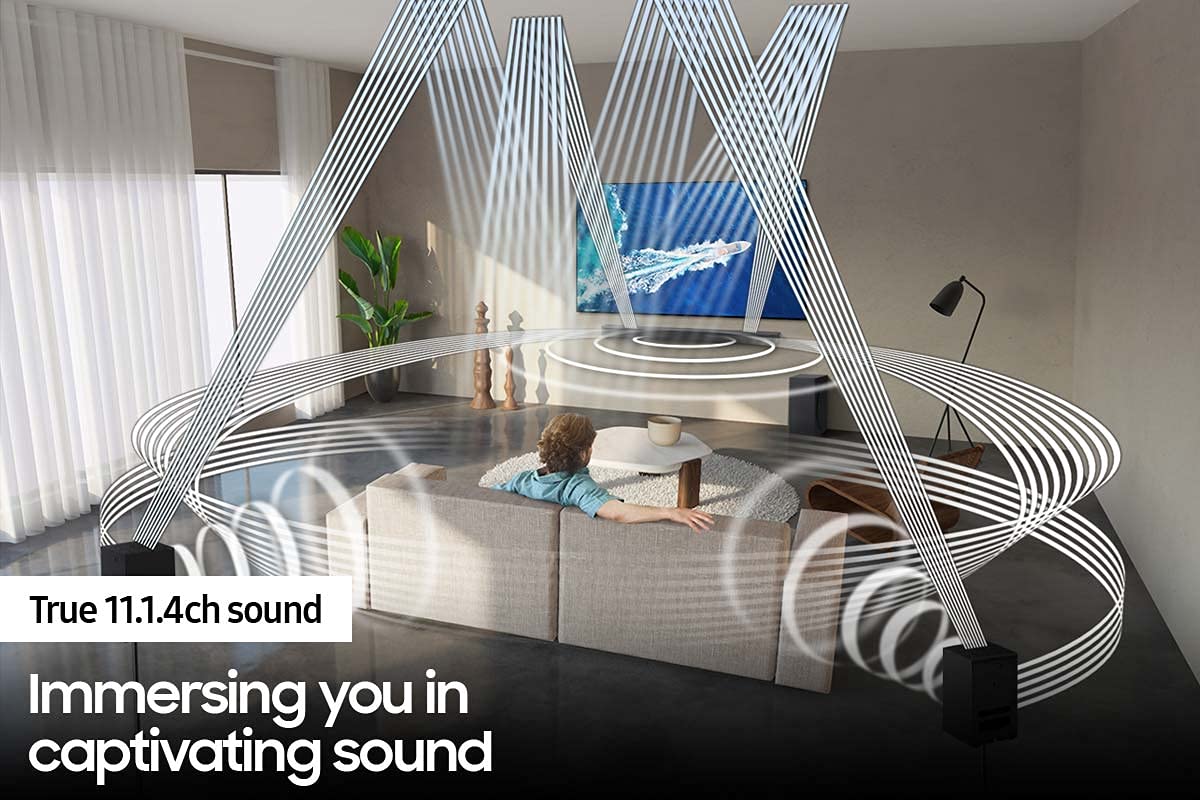 SWA-9500S rear speakers enhance surround sound stage behind seating