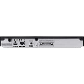 Samsung Blu-ray Disc Player streaming apps on screen for instant entertainment options.