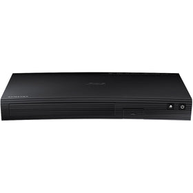 Samsung Blu-ray player front view with built-in Wi-Fi for wireless streaming