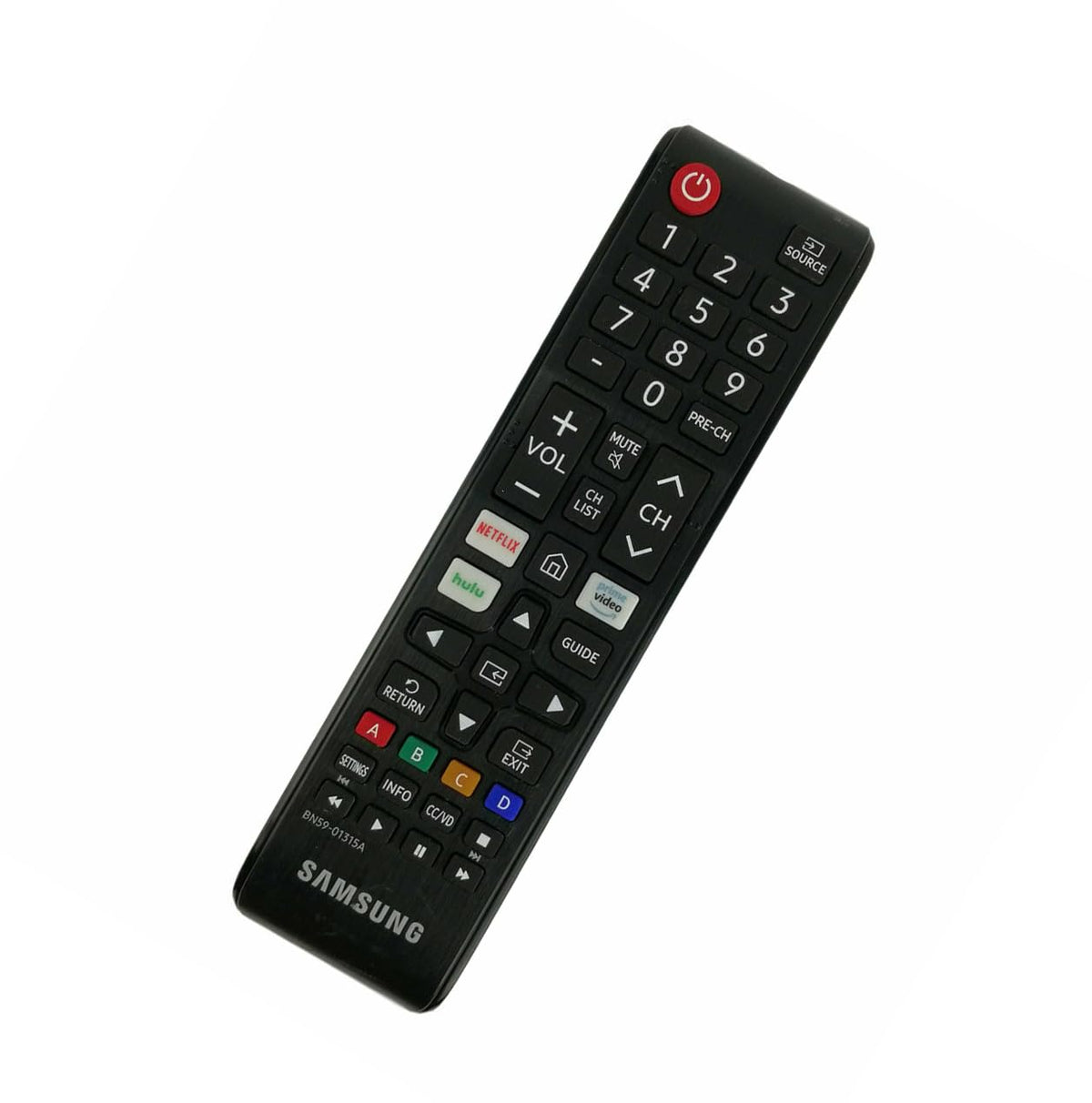 Close-up of Samsung BN59-01315A buttons for quick access