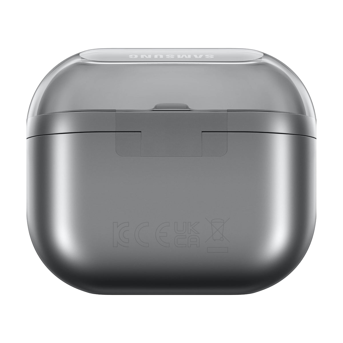 Samsung Buds3 Pro charging case side view showing slim profile