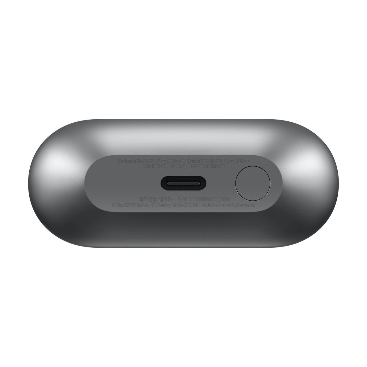 Samsung Buds3 Pro compact charging case held in hand