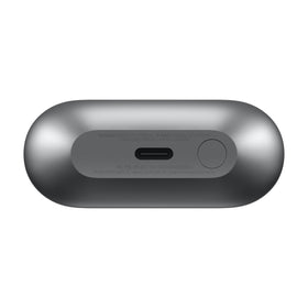 Samsung Buds3 Pro compact charging case held in hand