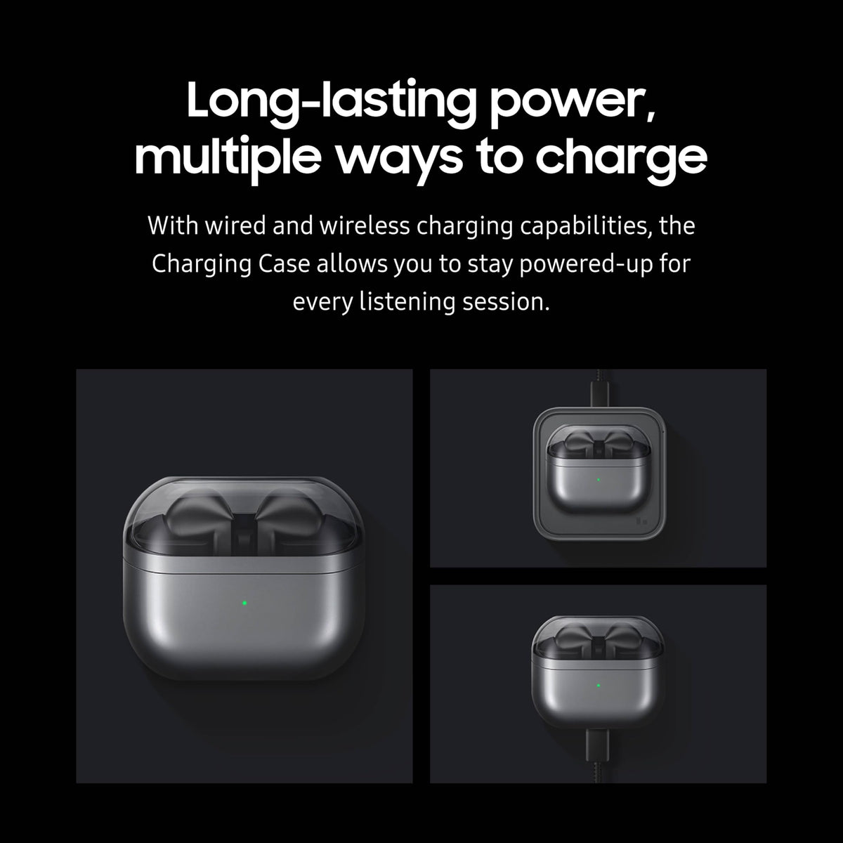 Samsung Buds3 Pro USB-C charging port for wired power