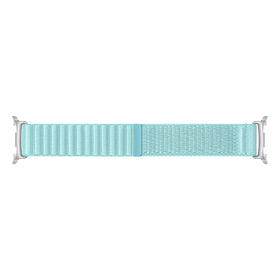 Samsung fabric band closeup nylon texture highlighting breathable comfort