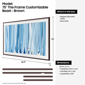 Samsung The Frame bezel with magnetic attachment enables quick, tool-free color changes.