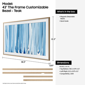 Samsung Frame bezel with magnetic attachment for quick style swaps
