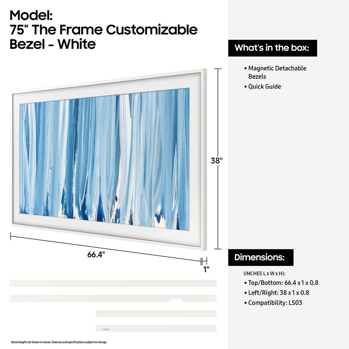 Samsung Frame bezel in Modern Teak showcasing color option for any room.