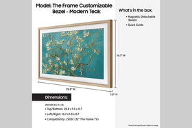 Samsung Frame bezel sand gold beveled metal adds premium touch.