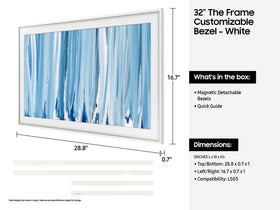 Samsung The Frame bezel swap supports easy color and style changes.