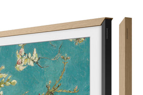 Samsung Frame bezel white snap-on for easy style updates.