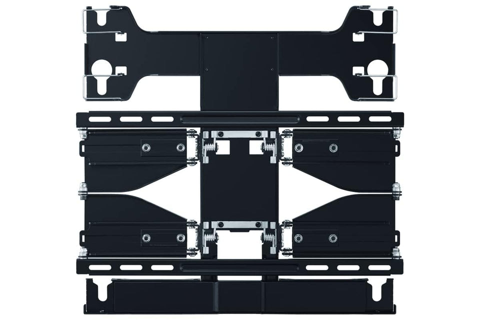 Samsung Full Motion Slim Wall Mount close-up shows ultra-slim profile for clean walls.
