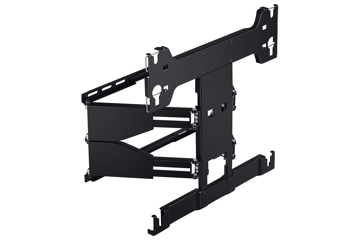 Samsung WMN-B05FB/ZA mounted on wall with compatible TV for secure fitting.