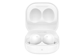Samsung Galaxy Buds2 touch controls enable quick playback adjustments.