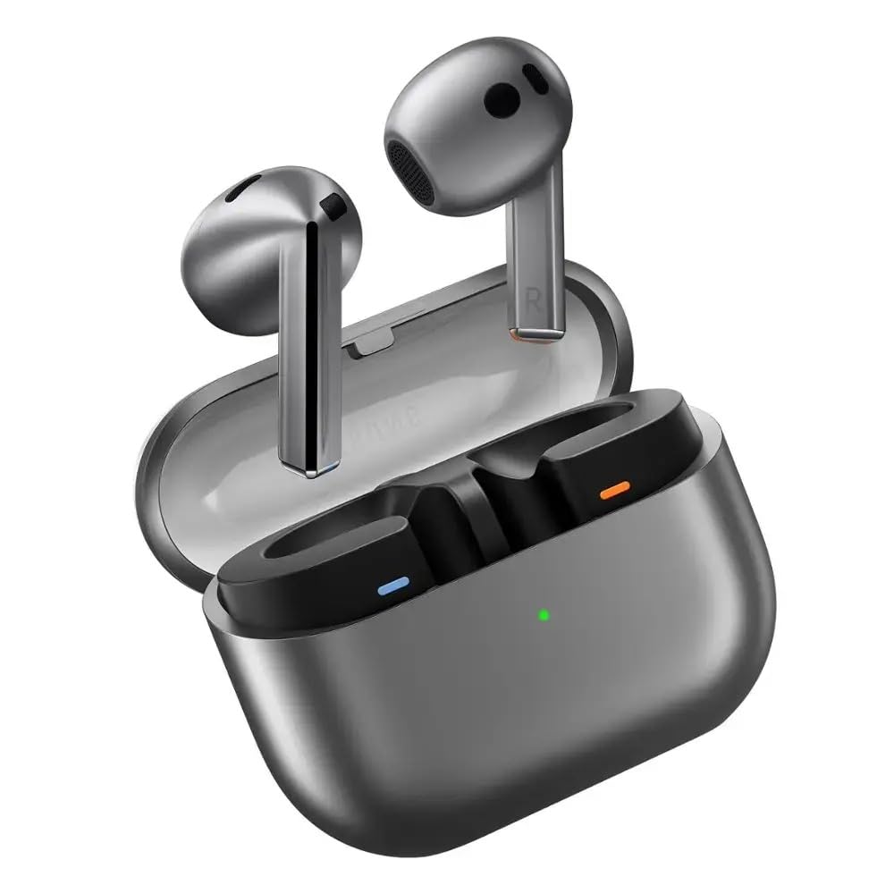 Samsung Galaxy Buds 3 AI true wireless earbuds with noise cancellation for immersive listening.