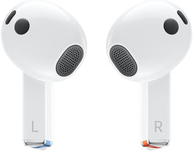 Samsung Galaxy Buds 3 close-up of earbud stem and mesh for precise fit and improved audio